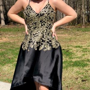 Black & Gold Prom Dress